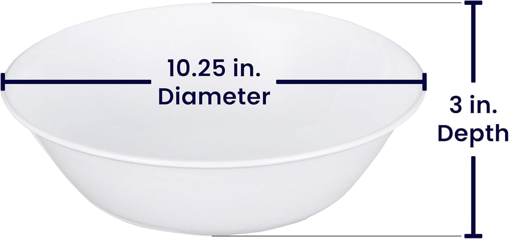 Corelle Livingware 2-quart Serving Bowl Winter Frost White (4)